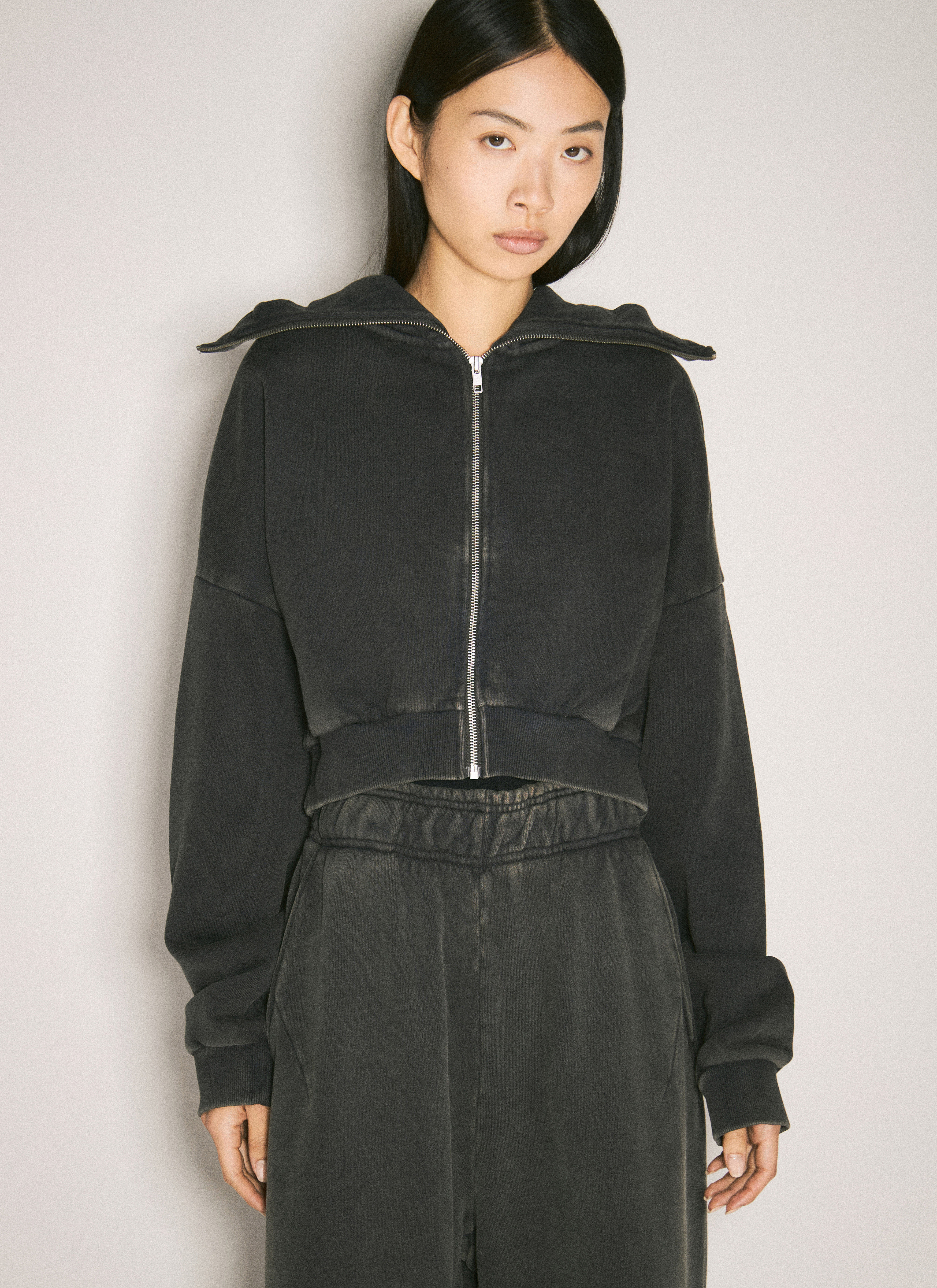Entire Studios Women's' Cropped Full-Zip Hooded Sweatshirt