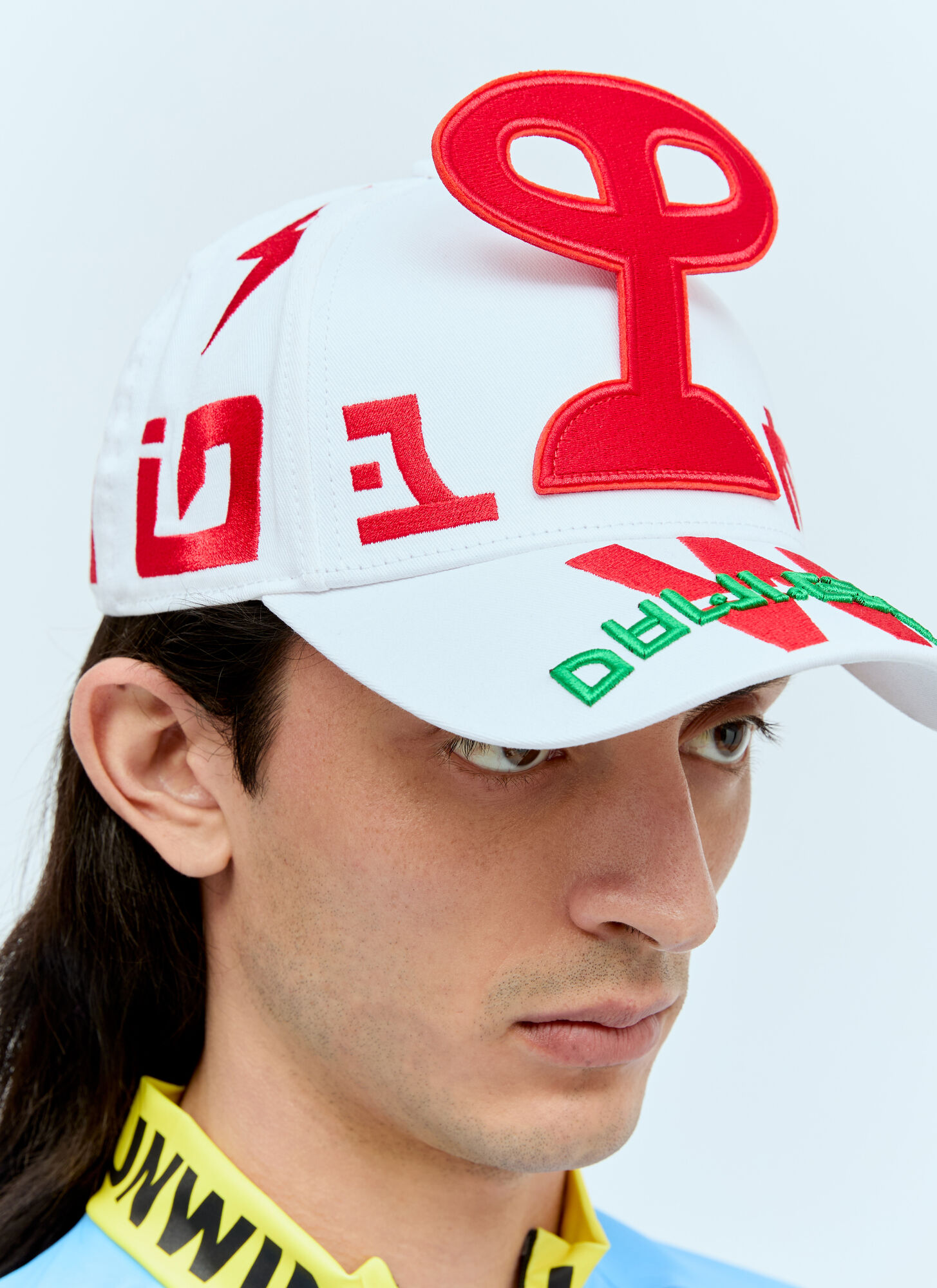 Shop Walter Van Beirendonck Dawleetoo Baseball Cap In White