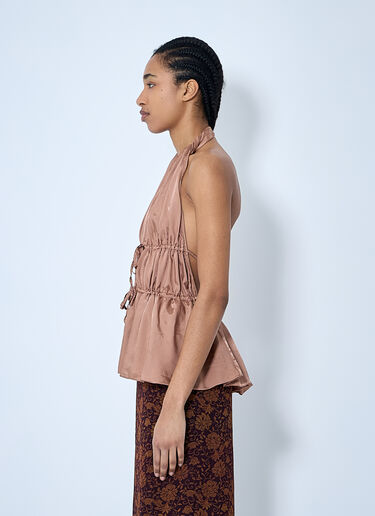 Dries Van Noten Drawstring Halterneck Top Pink dvn0260015