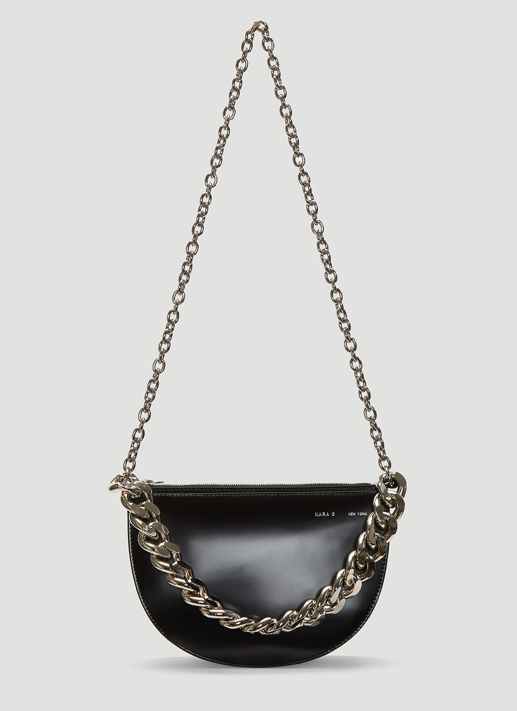 Kara black top chain bag