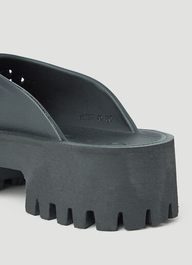 Gucci Perforated G Platform Mules Black guc0245092