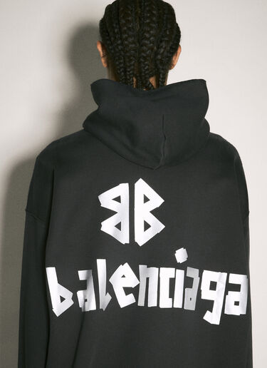 Balenciaga Tape Hooded Sweatshirt Black bal0158010