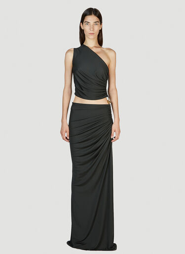 Bottega Veneta Draped One Shoulder Dress Black bov0251102