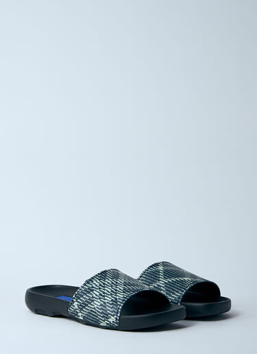 Burberry Dive 格纹拖鞋  黑色 bur0159020