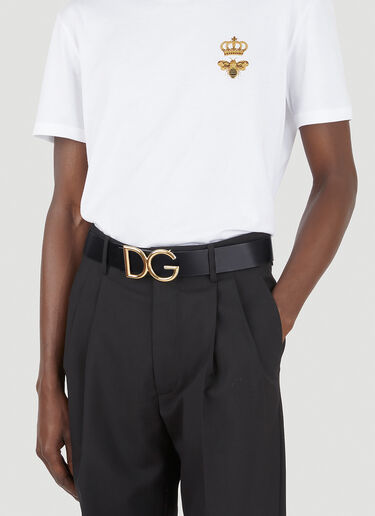 Dolce & Gabbana 로고 플라크 벨트 블랙 dol0145020