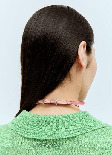 Acne Studios Musubi Charm Choker Pink acn0256046