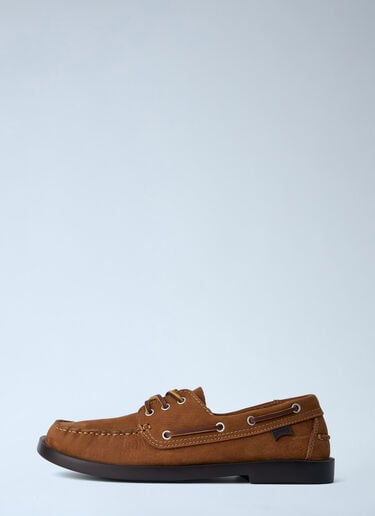 CAMPER Don Leather Boat Shoes Brown cmp0164010