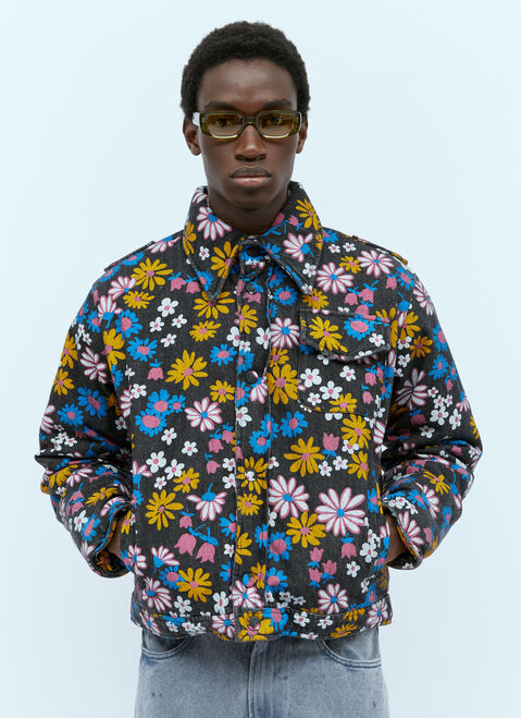 ERL Printed Padded Jacket Blue erl0154020