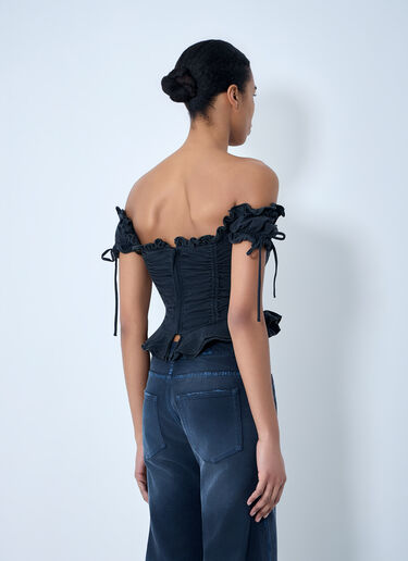 Gathered Cropped Top Balenciaga Gathered Cropped Top Black bal0263014