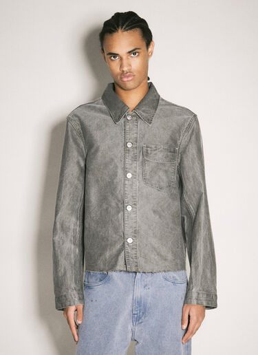 Our Legacy Cut Rebirth Denim Jacket Grey our0158004