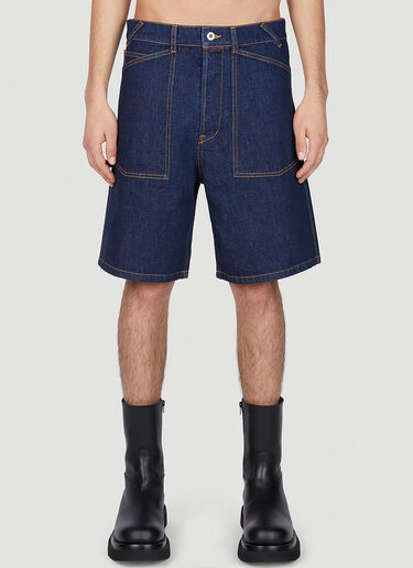 Kenzo Rinse Sailor Denim Shorts Blue knz0152032