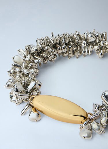 Dries Van Noten Cluster Bead Necklace Silver dvn0265036