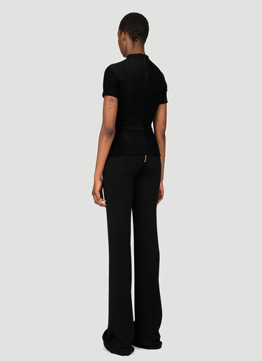 Velvet Jersey Top Balmain Velvet Jersey Top Black bln0253023