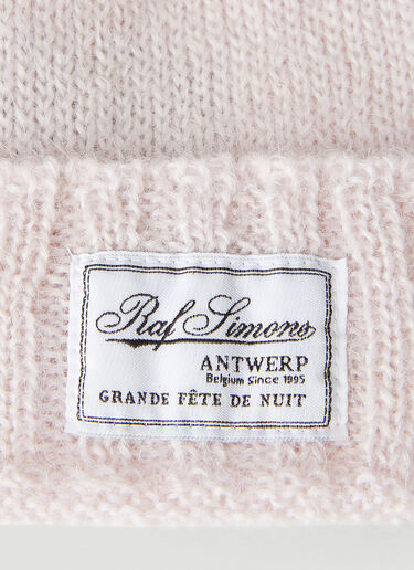 Raf Simons Logo Patch Beanie Hat Light Pink raf0250016