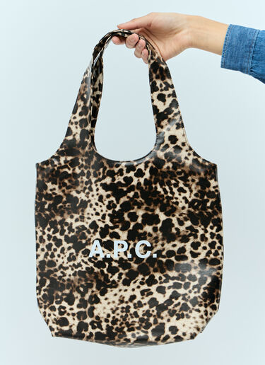 A.P.C. Small Logo Print Tote Bag Beige apc0255018