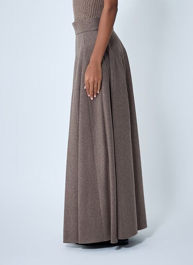 Pleated Flared Skirt Max Mara Pleated Flared Skirt Brown max0262049