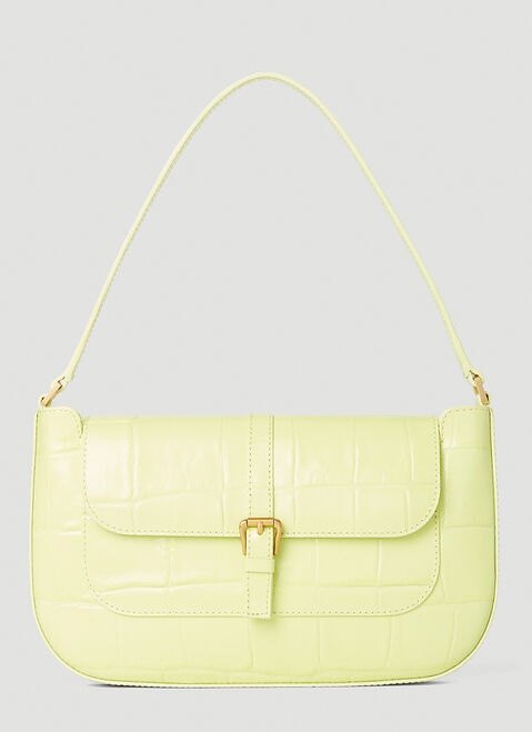 BY FAR Miranda Croc Shoulder Bag Beige byf0253022