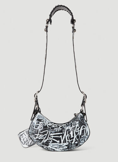 Balenciaga Le Cagole Graffiti XS Shoulder Bag Black bal0251097