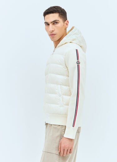 Padded Zip-Up Cardigan Moncler Padded Zip-Up Cardigan Cream mon0157022