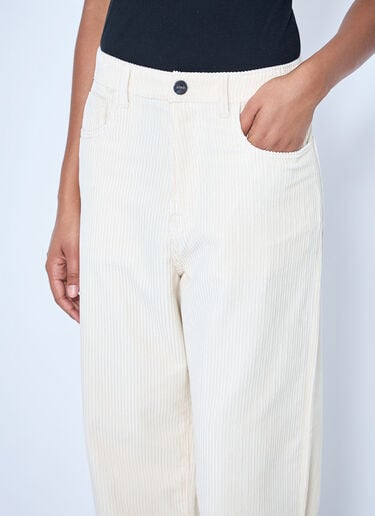LN-CC® - RÓHE: Bruun - Signature Baggy Corduroy Pants - Cream RÓHE Bruun - Signature Baggy Corduroy Pants Cream roe0265020