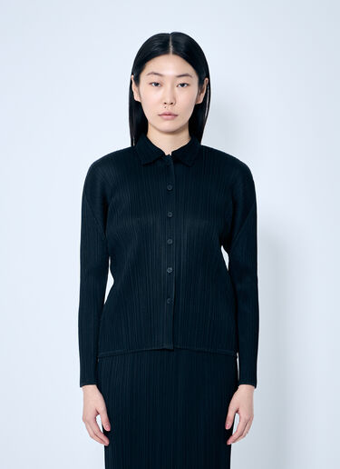Pleats Please Issey Miyake Pleated Shirt Black plp0259027
