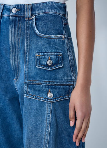 Sportmax Wide-Leg Denim Trousers Blue spx0264006