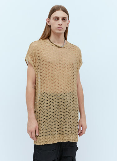 ロング丈レーストップ Dries Van Noten ロング丈レーストップ ベージュ dvn0154024