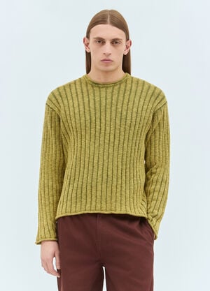 Stüssy Ribbed Crewneck Sweater Green sts0159004