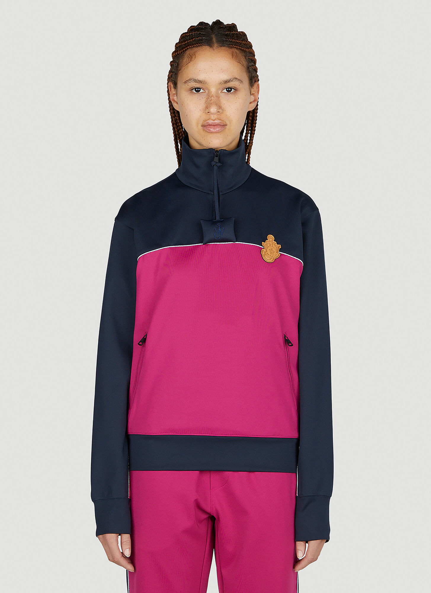 Moncler Genius Colourblock Sweatshirt In Pink