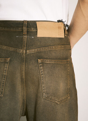 MM6 Maison Margiela 阔腿牛仔裤 棕色 mmm0158004