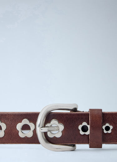 LN-CC® - Our Legacy: 3.5 cm Flower Belt - Brown Our Legacy 3.5 cm Flower Belt Brown our0265002