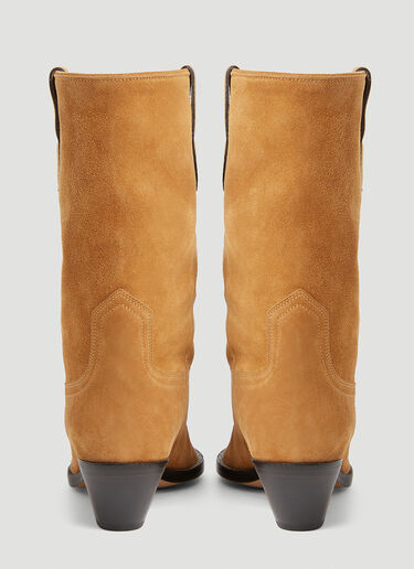 Isabel Marant Dahope Suede Cowboy Boots Camel ibm0253024