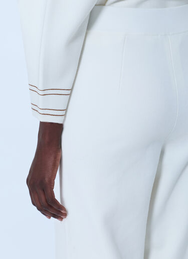 LN-CC® - Max Mara: Wide-Leg Tailored Trousers - White Max Mara Wide-Leg Tailored Trousers White max0266021