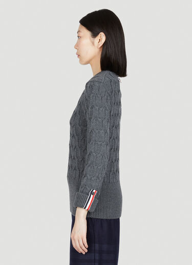 Thom Browne メリノクリスクロスセーター グレー thb0253014
