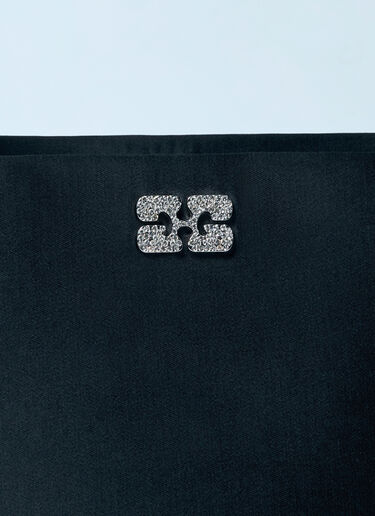 GANNI Satin Mini Bou Handbag Black gan0259058