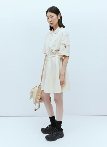 Moncler Polo Shirt Dress Cream mon0256022