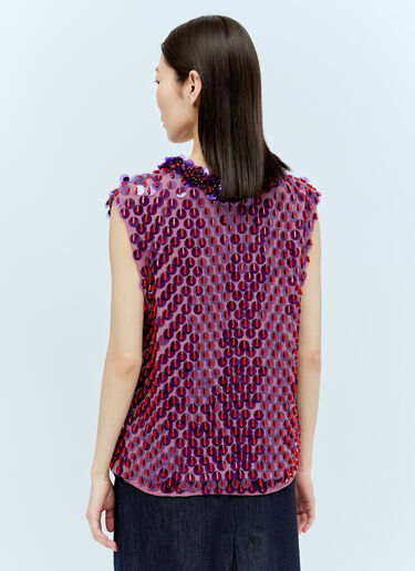 Dries Van Noten Sequin-Embellished Top Purple dvn0256014