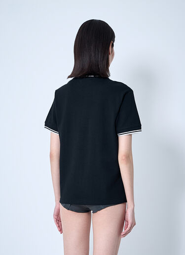 Sia Arnika Text Print Polo Shirt Black sia0260006