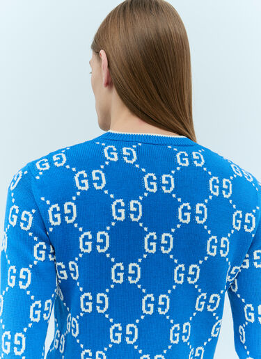 Gucci GG Intarsia Sweater Blue guc0155019