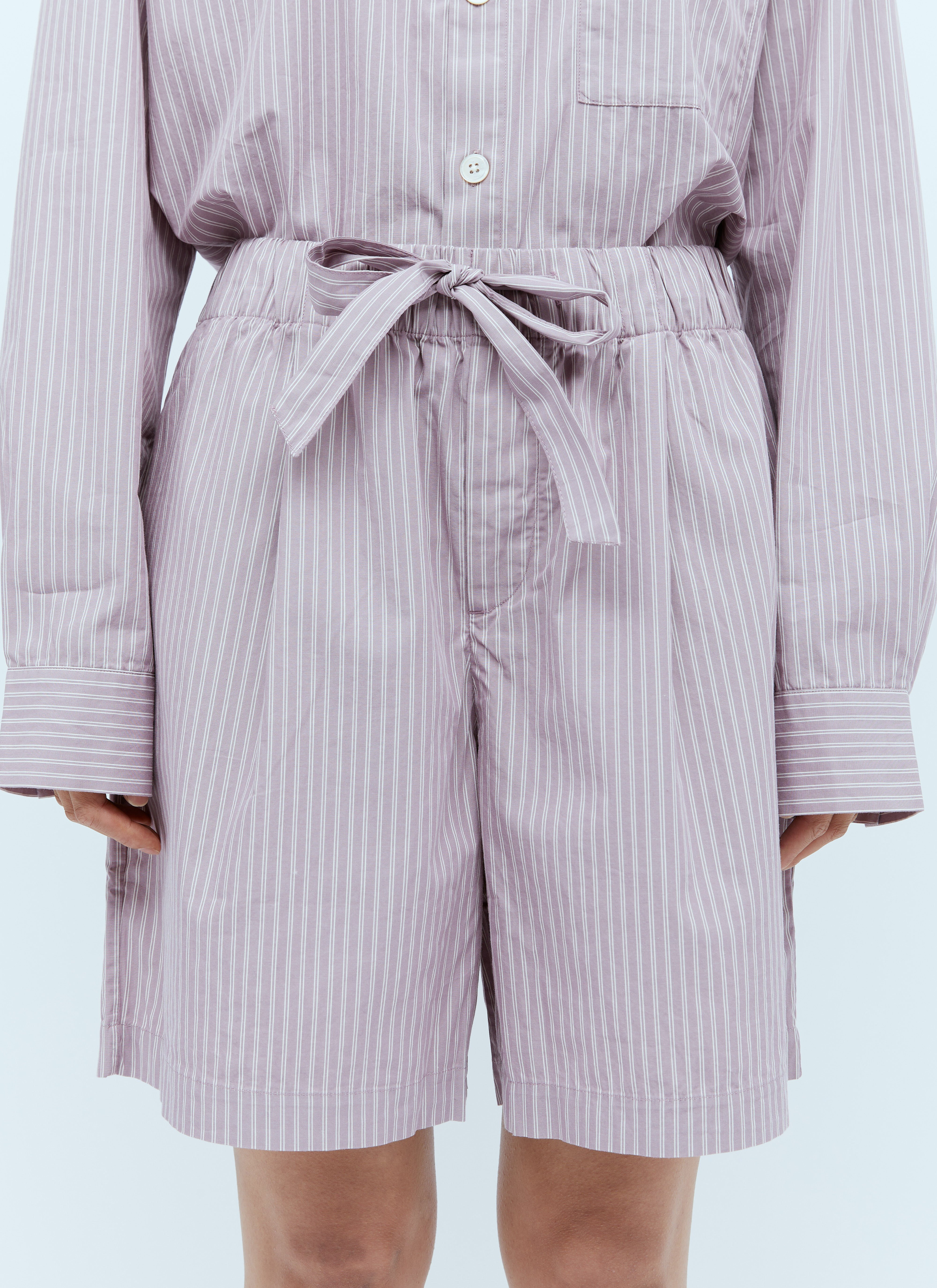 Tekla x Birkenstock Stripe Shorts Cream tek0355006