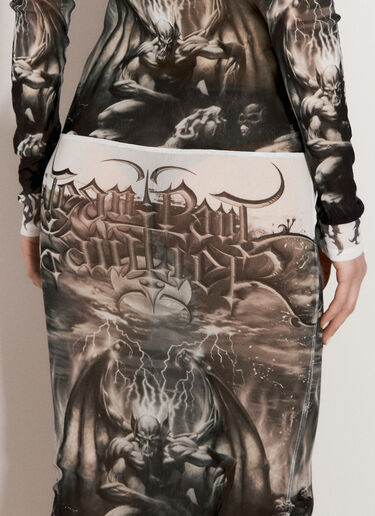 Jean Paul Gaultier Diablo Mesh Shirt Dress Black jpg0256011