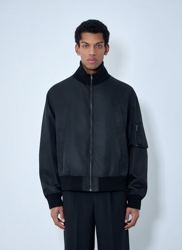 MM6 Maison Margiela High-Collar Bomber Jacket Black mmm0163010