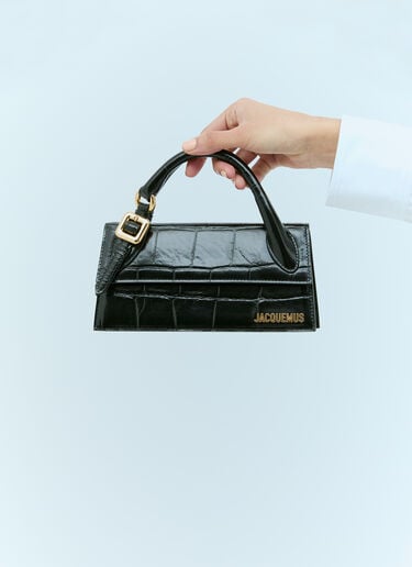 Jacquemus Le Chiquito Long Bouclé Handbag Black jac0256066