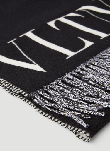 Valentino VLTN Knit Logo Scarf Black val0145021