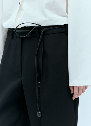 The Row Macaron Leather Belt Black row0255013