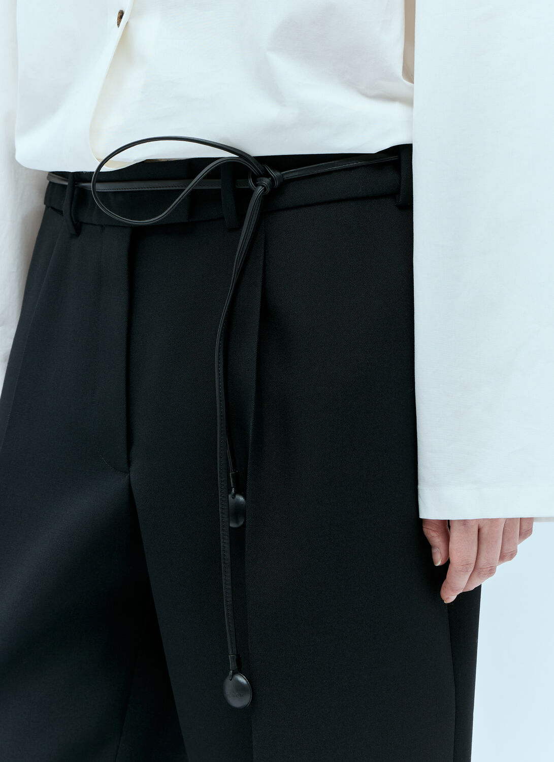 Shop The Row Macaron Leather Belt In Black