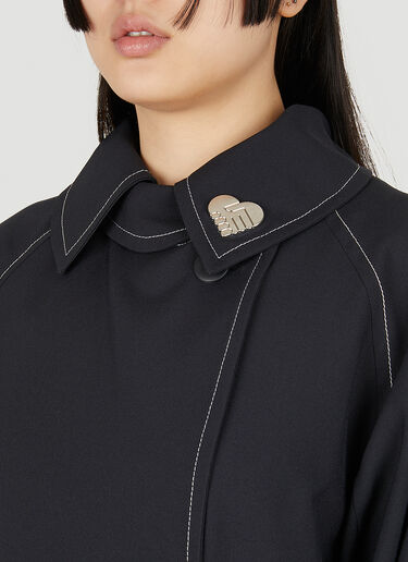 Oversize Trench Coat Ester Manas Oversize Trench Coat Black est0248006