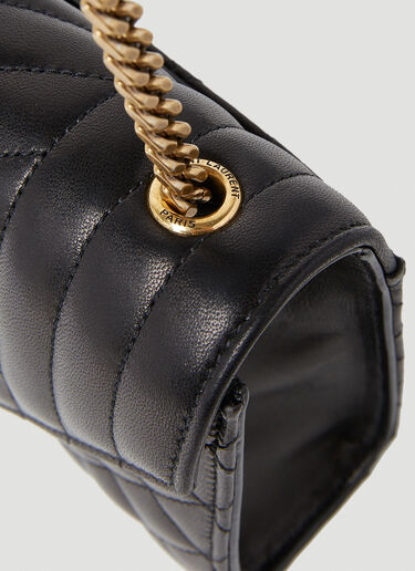 Saint Laurent 小号菱格纹信封包 黑色 sla0252062