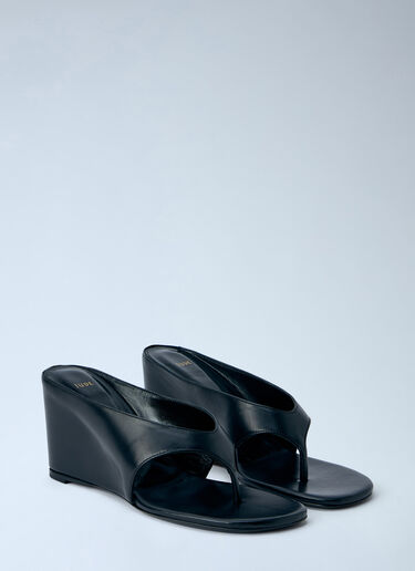 LN-CC® - JUDE: Yaga Wedge Sandals - Black JUDE Yaga Wedge Sandals Black jud0265009