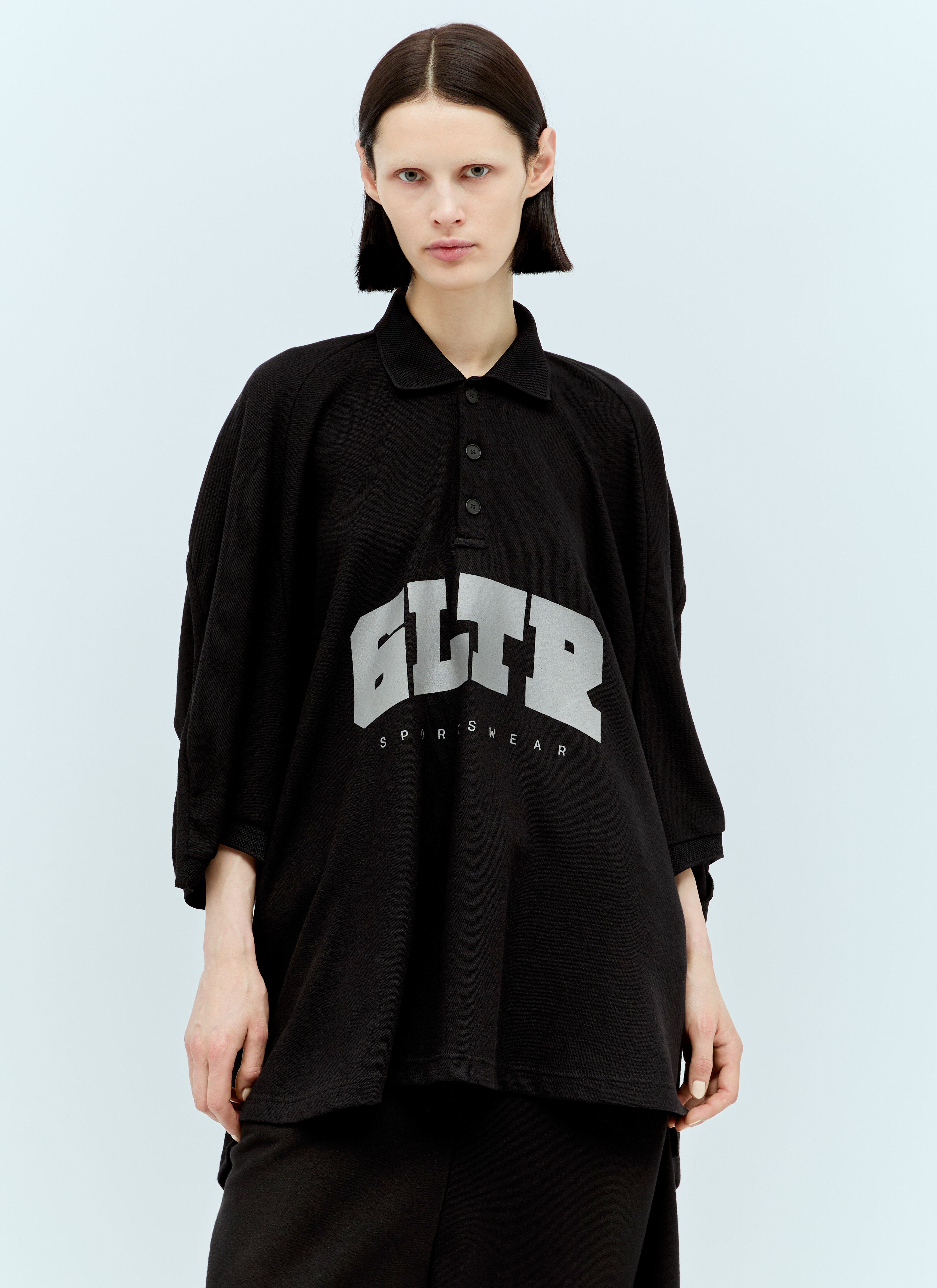 Jean Paul Gaultier x Shayne Oliver GLTR Polo T-Shirt Black jps0257005